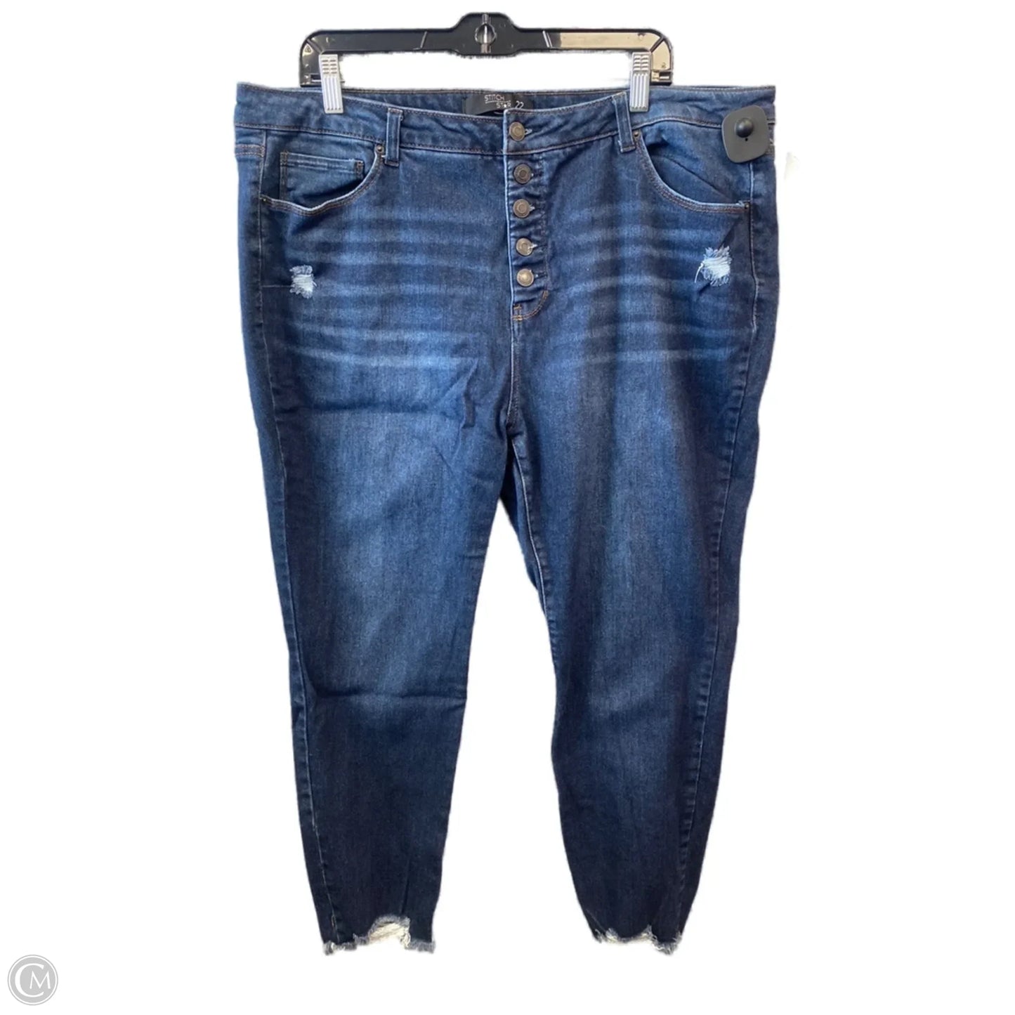 Jeans Skinny By Clothes Mentor In Blue Denim, Size: 22