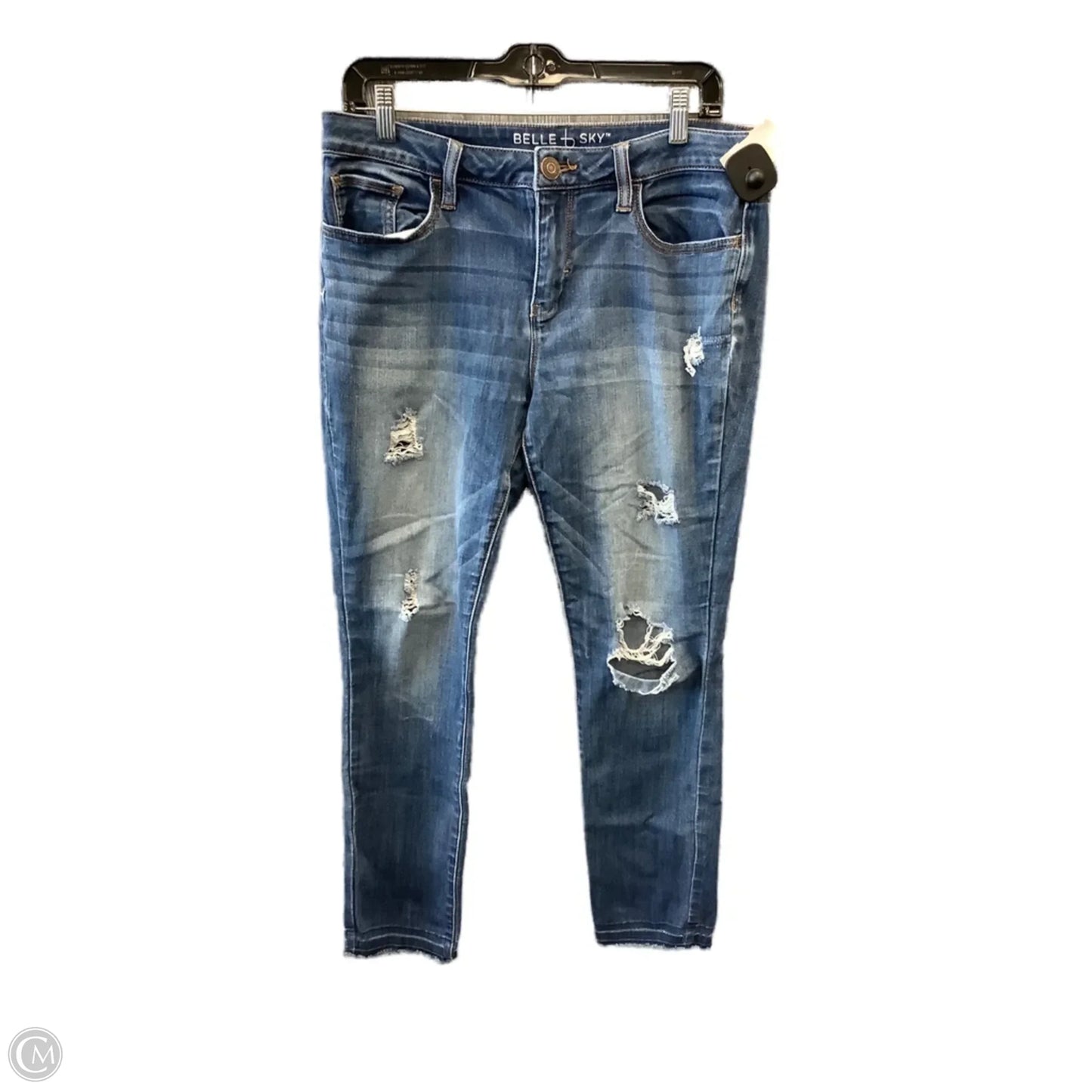 Jeans Skinny By Belle + Sky In Blue Denim, Size: 12