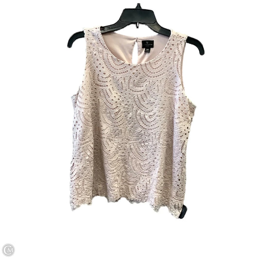 Top Sleeveless By Worthington In Pink, Size: Mp