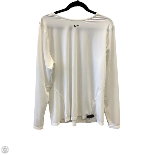 Athletic Top Long Sleeve Crewneck By Nike Apparel In White, Size: Xxl