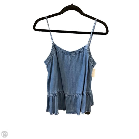 Top Sleeveless By Loft In Blue, Size: S