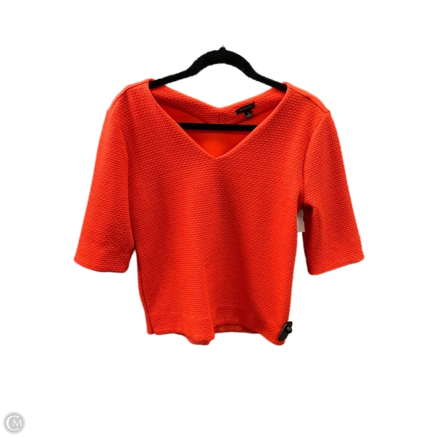 Top Short Sleeve By Ann Taylor In Orange, Size: S