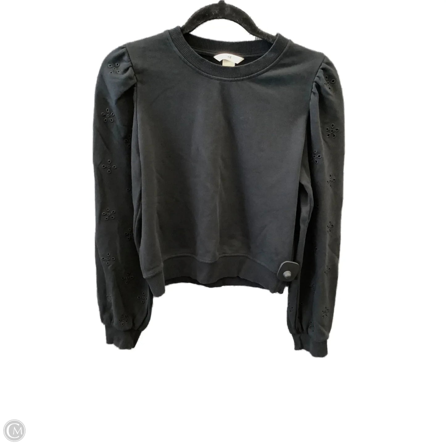 Top Long Sleeve By H&m In Black, Size: S