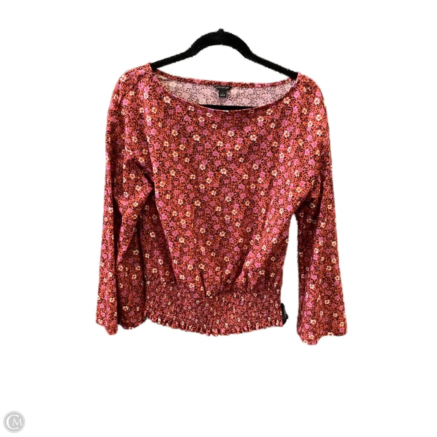 Top Long Sleeve By Ann Taylor In Orange, Size: S