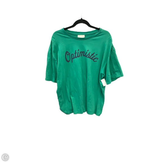 Top Short Sleeve Basic By Universal Thread In Green, Size: Xl