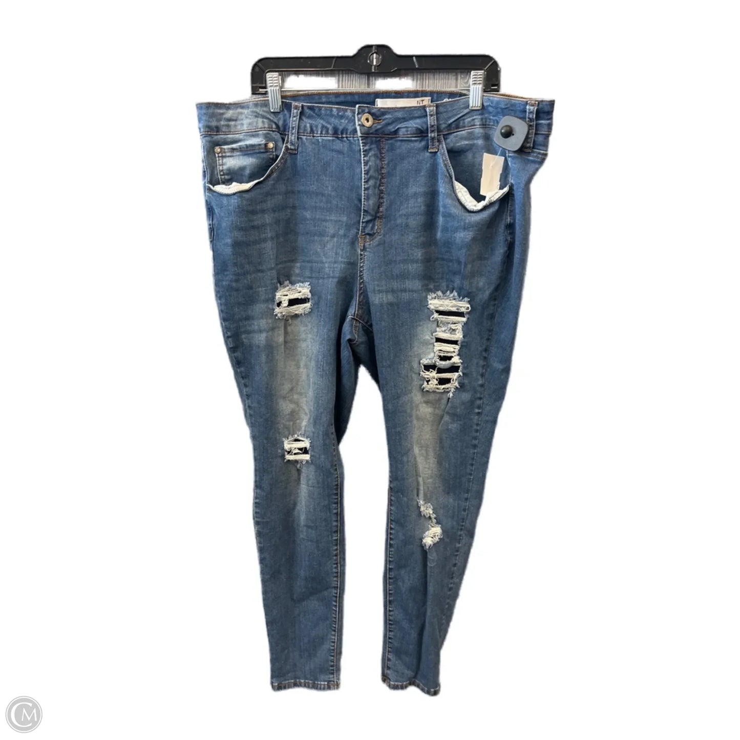 Jeans Skinny By Clothes Mentor In Blue Denim, Size: 22