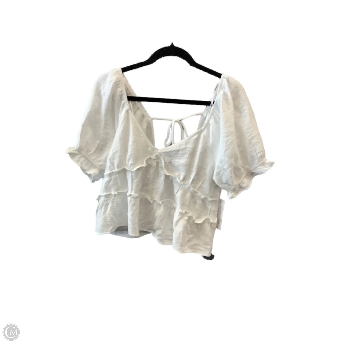 Top Short Sleeve By Clothes Mentor In White, Size: Xl