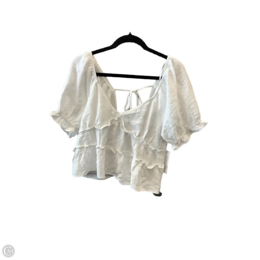 Top Short Sleeve By Clothes Mentor In White, Size: Xl