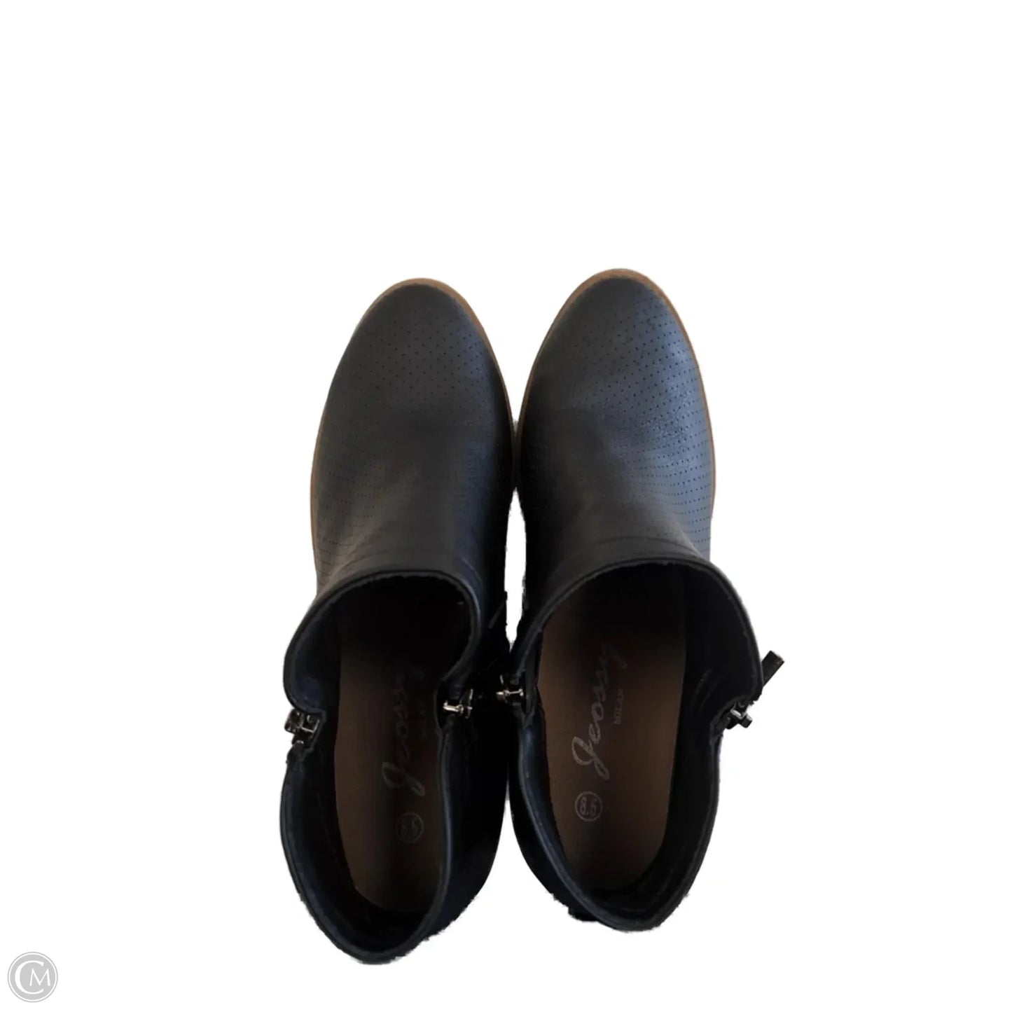 Boots Ankle Heels By Clothes Mentor In Black, Size: 8.5