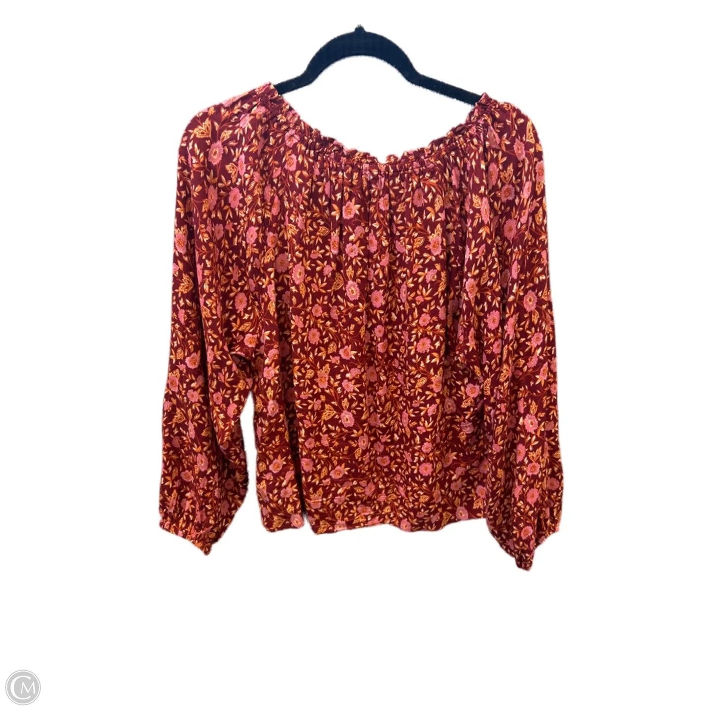 Top Long Sleeve By Lucky Brand In Red, Size: L