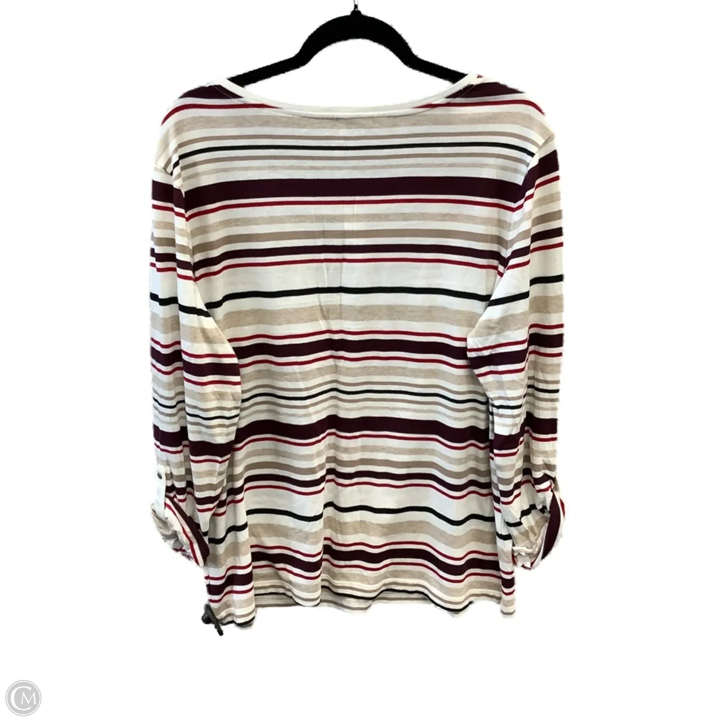 Top Long Sleeve By Croft And Barrow In Striped Pattern, Size: Xl