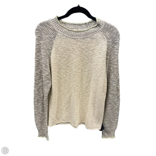 Sweater By Hem & Thread In Cream & Grey, Size: L