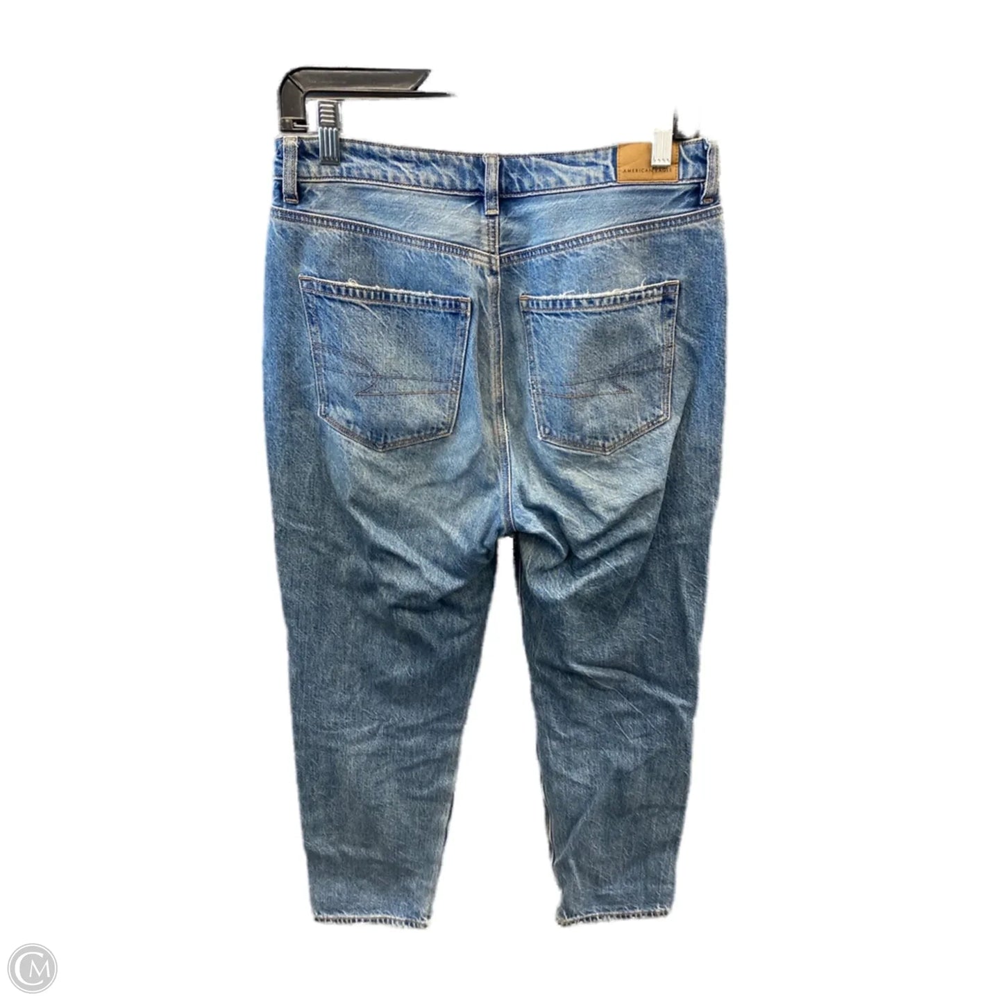 Jeans Straight By American Eagle In Blue Denim, Size: 4