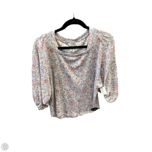 Top 3/4 Sleeve By Lc Lauren Conrad In Floral Print, Size: Xs