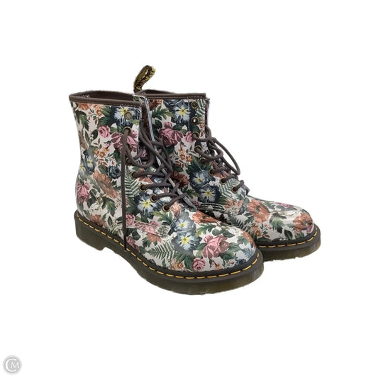 Boots Combat By Dr Martens In Floral Print, Size: 8