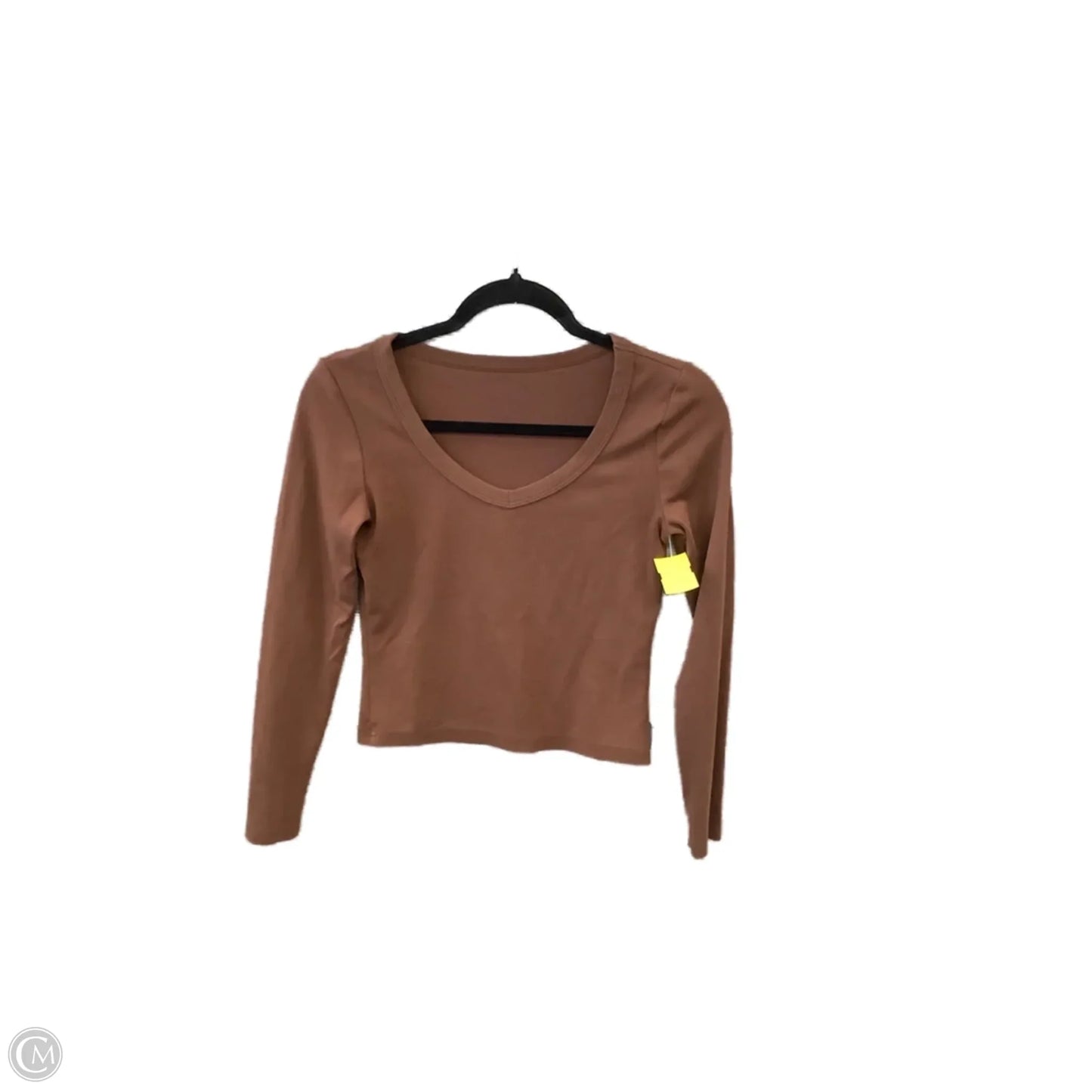 Top Long Sleeve Basic By Clothes Mentor In Brown, Size: S