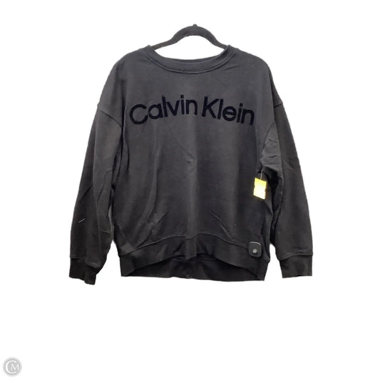 Sweatshirt Crewneck By Calvin Klein In Black, Size: Xl