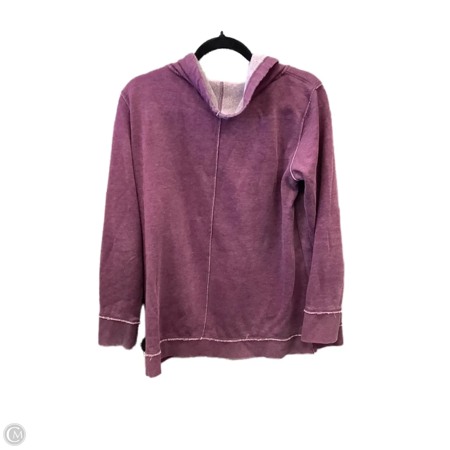 Athletic Sweatshirt Collar By Calvin Klein In Purple, Size: L