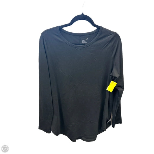 Athletic Top Long Sleeve Crewneck By Gapfit In Black, Size: L