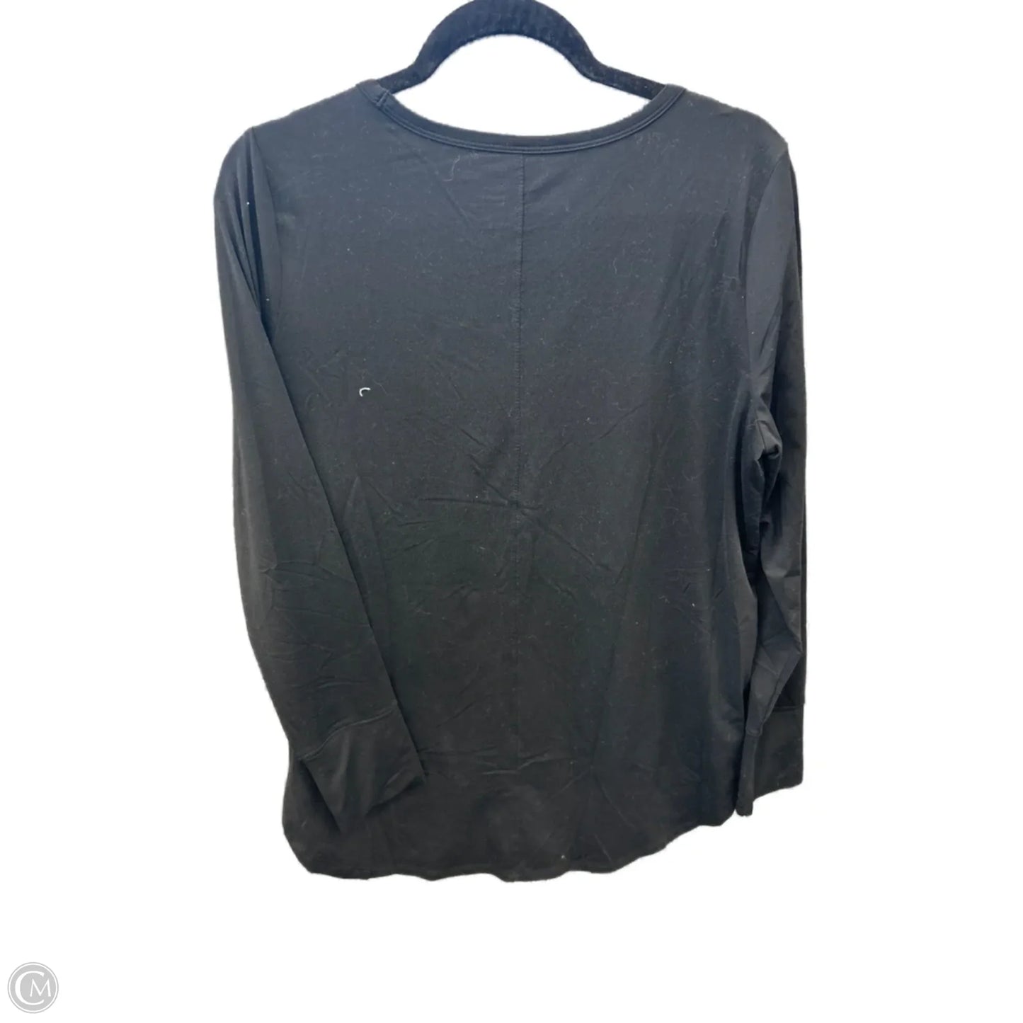 Athletic Top Long Sleeve Crewneck By Gapfit In Black, Size: L