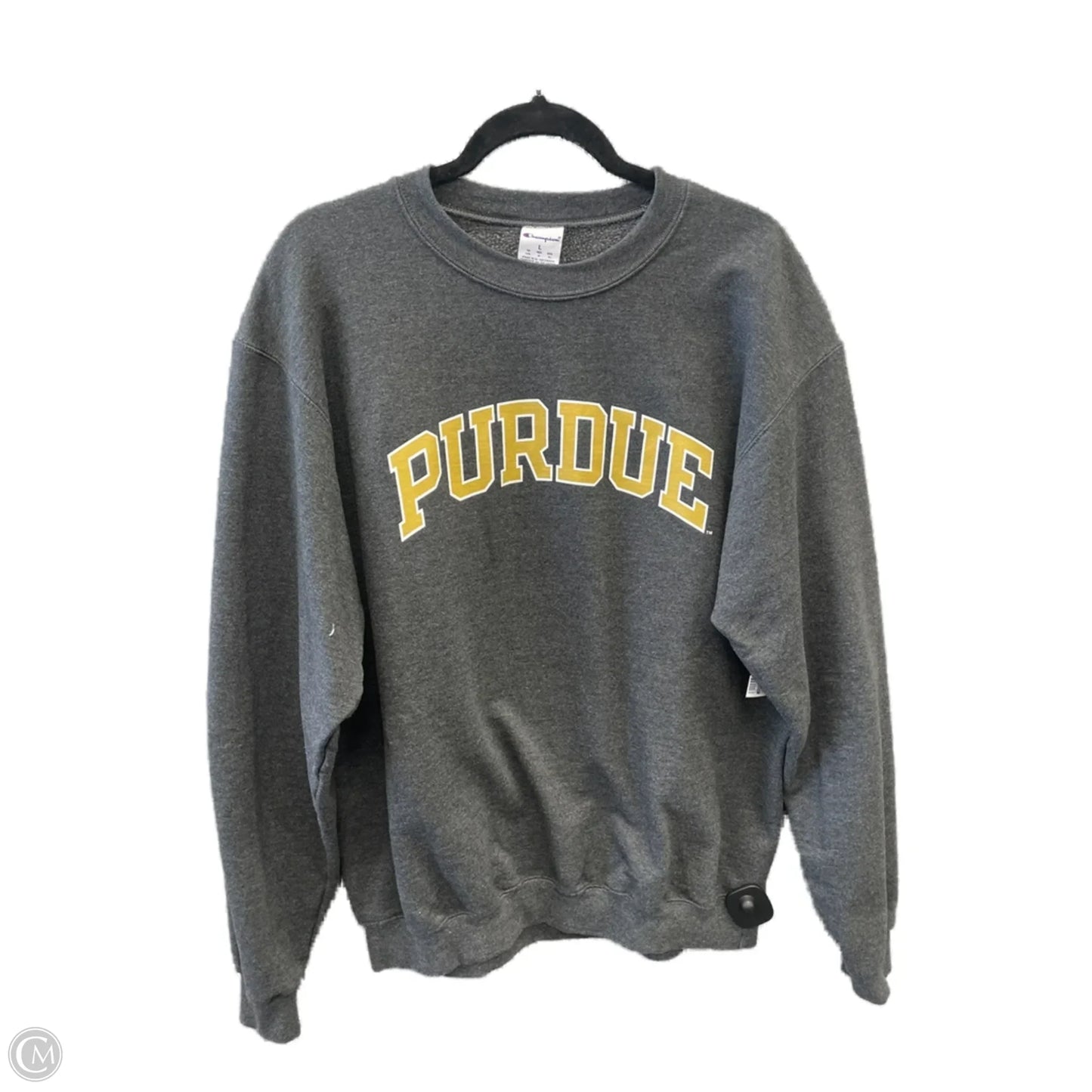 Sweatshirt Crewneck By Champion In Grey, Size: L