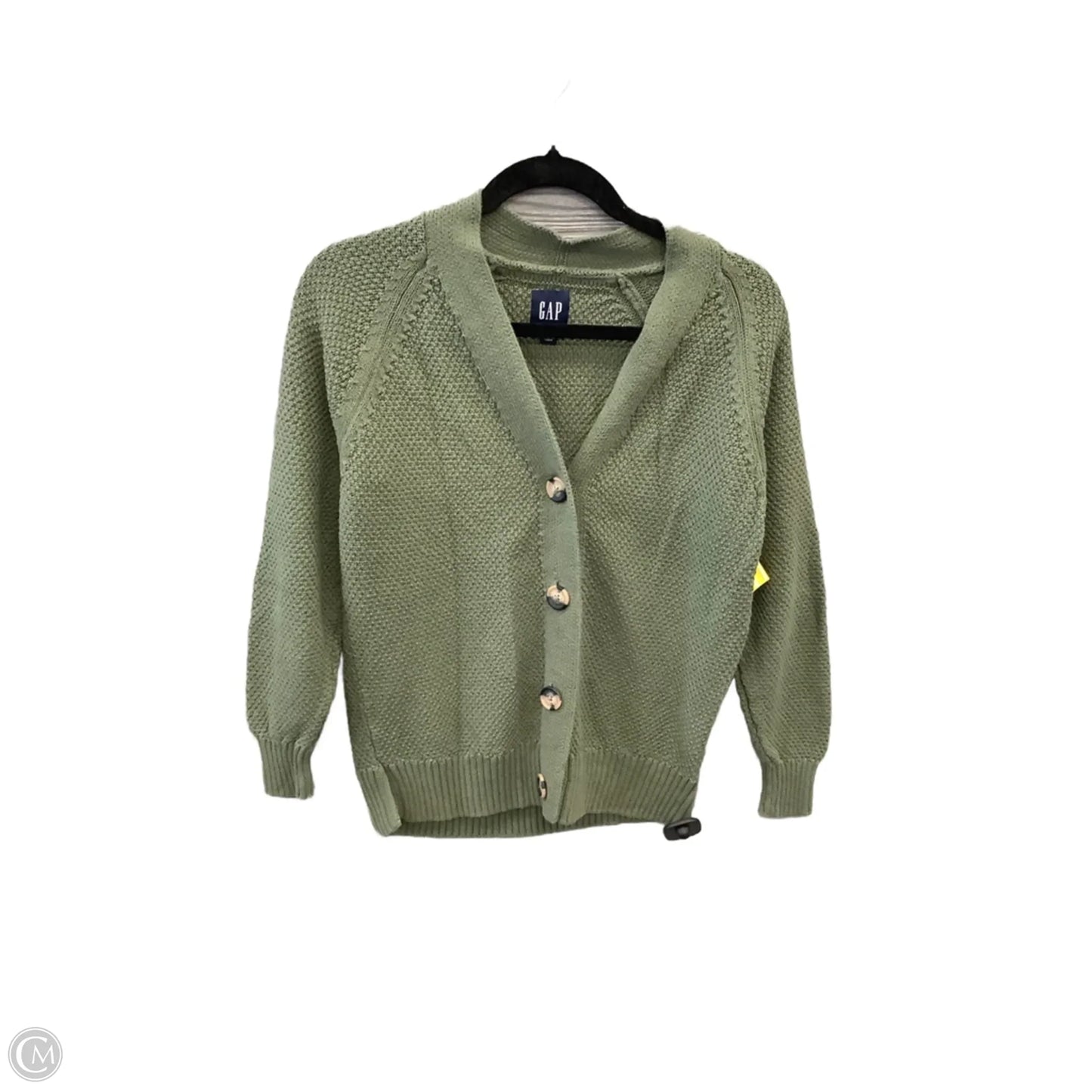 Sweater Cardigan By Gap In Green, Size: Xs