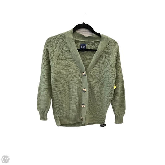 Sweater Cardigan By Gap In Green, Size: Xs