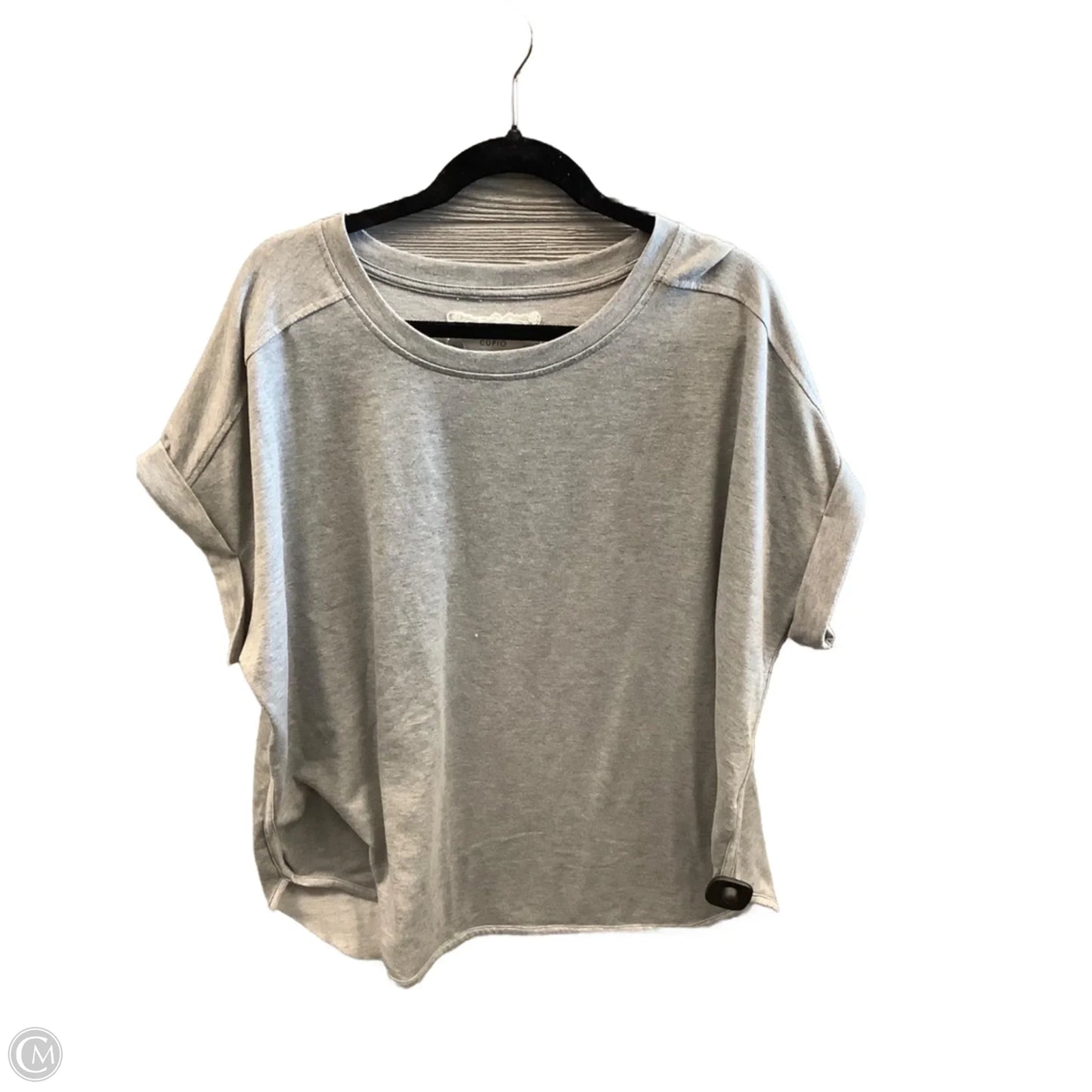 Top Short Sleeve By Cupio In Grey, Size: 1x