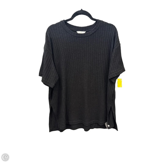 Top Short Sleeve By H&m In Black, Size: L