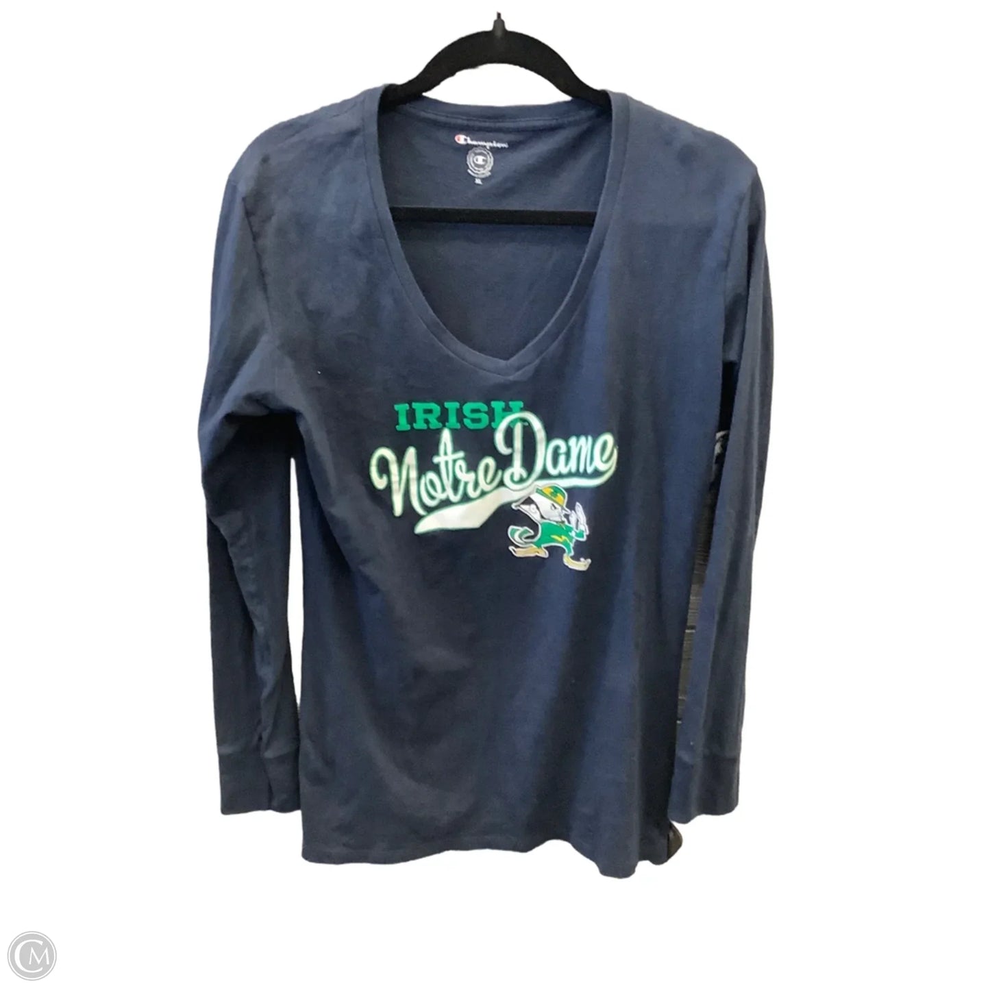 Top Long Sleeve By Champion In Navy, Size: Xl
