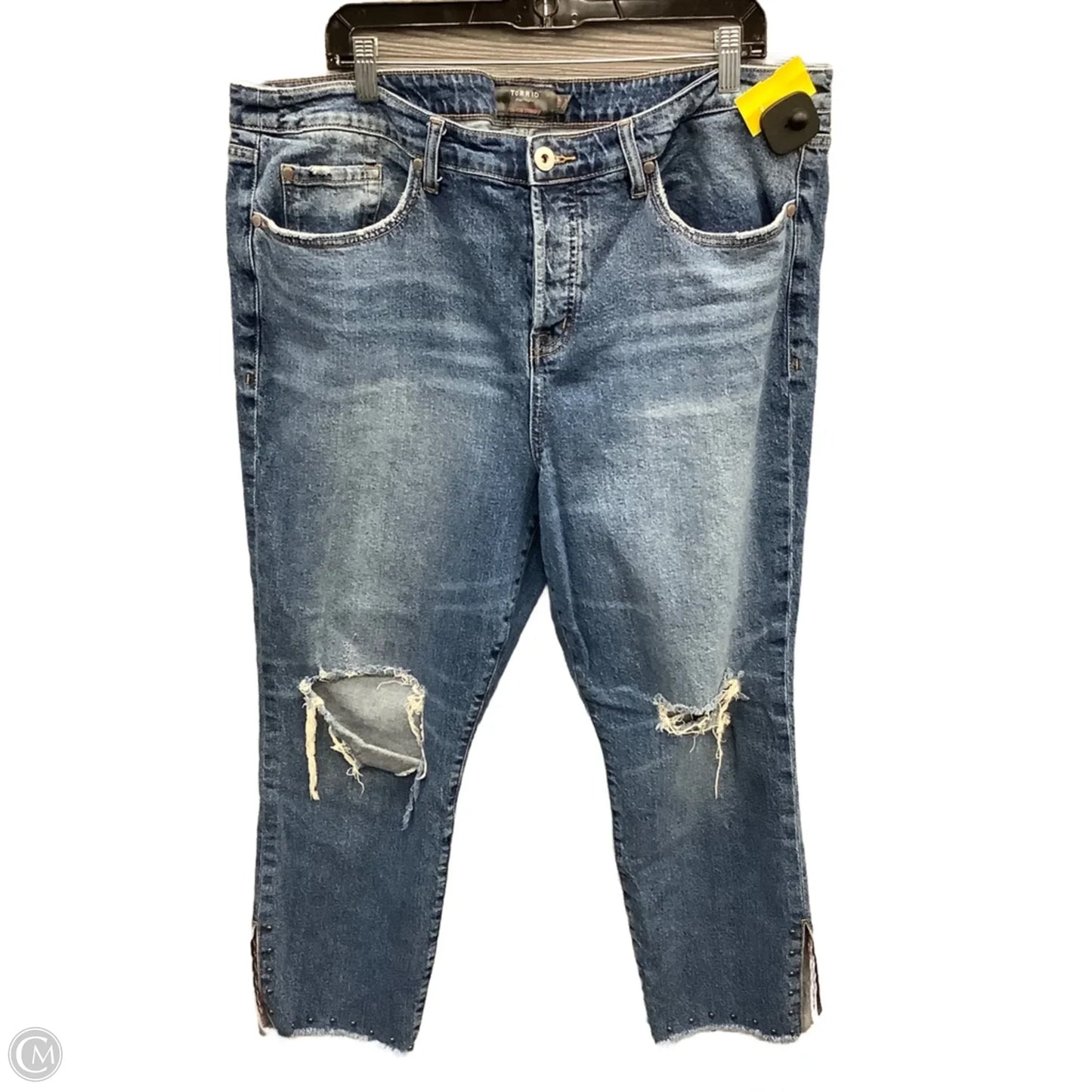 Jeans Straight By Torrid In Blue Denim, Size: 18