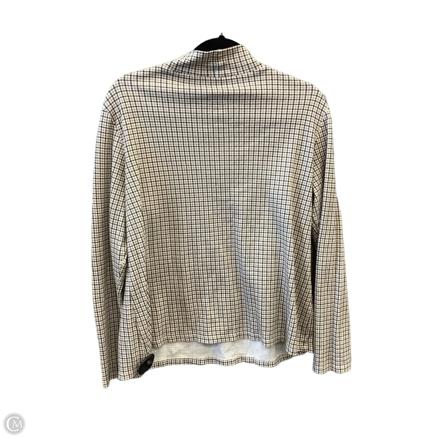Top Long Sleeve By Croft And Barrow In Plaid Pattern, Size: Xl