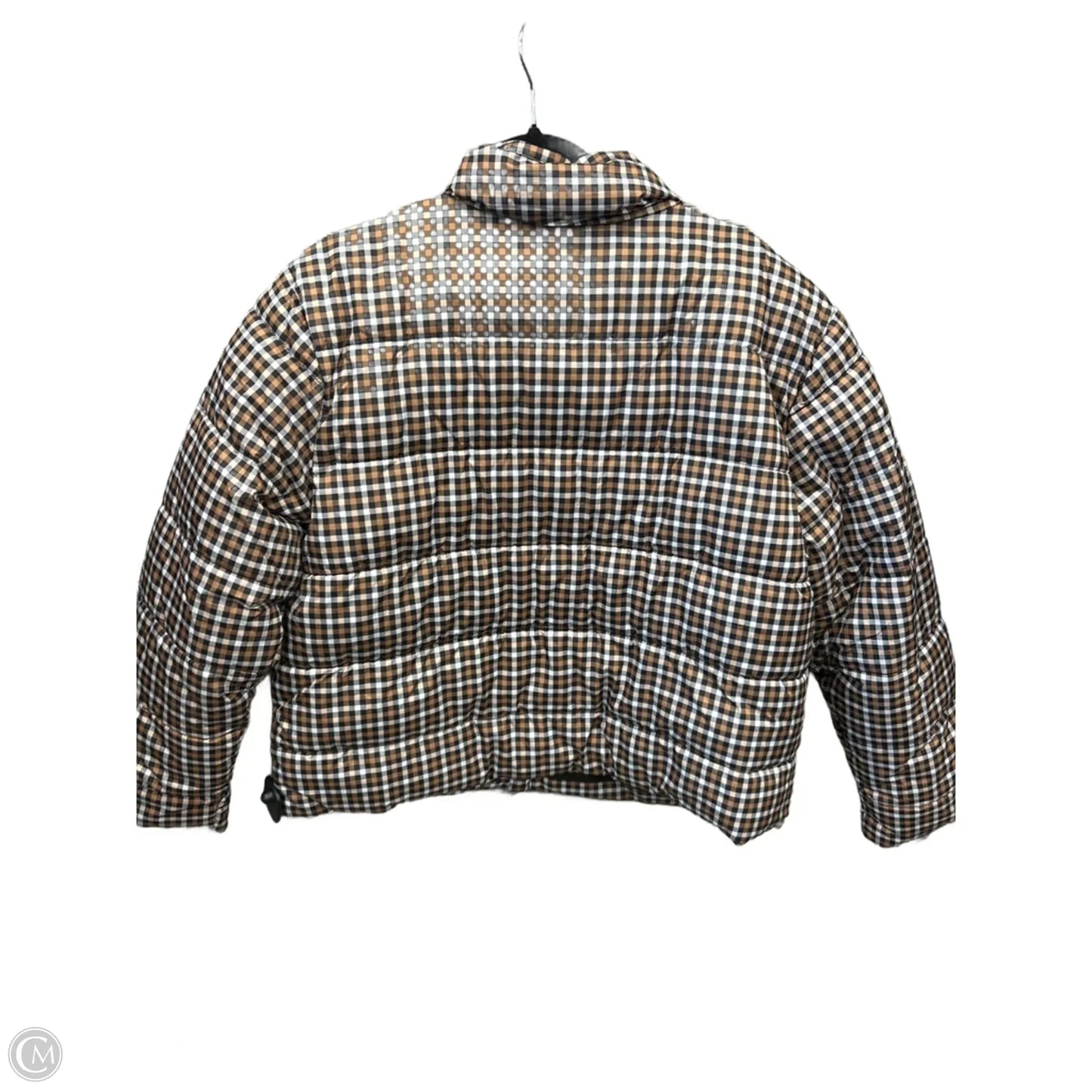 Coat Puffer & Quilted By Time And Tru In Plaid Pattern, Size: Xl