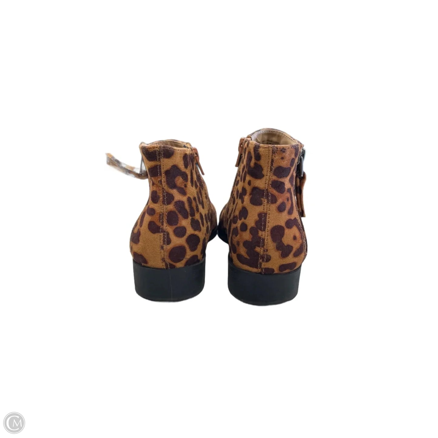 Boots Ankle Flats By Time And Tru In Animal Print, Size: 7