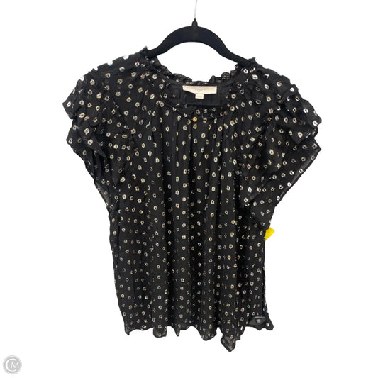 Top Short Sleeve By Loft In Black, Size: Xl