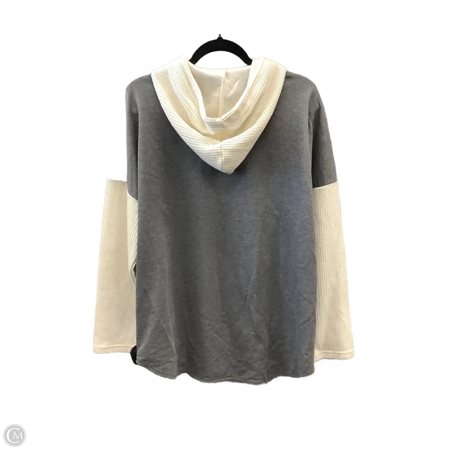 Sweater By Clothes Mentor In Cream & Grey, Size: Xl