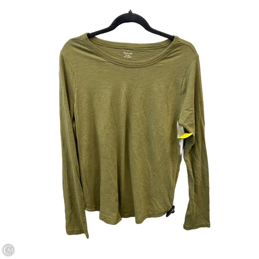 Top Long Sleeve By Madewell In Green, Size: Xl