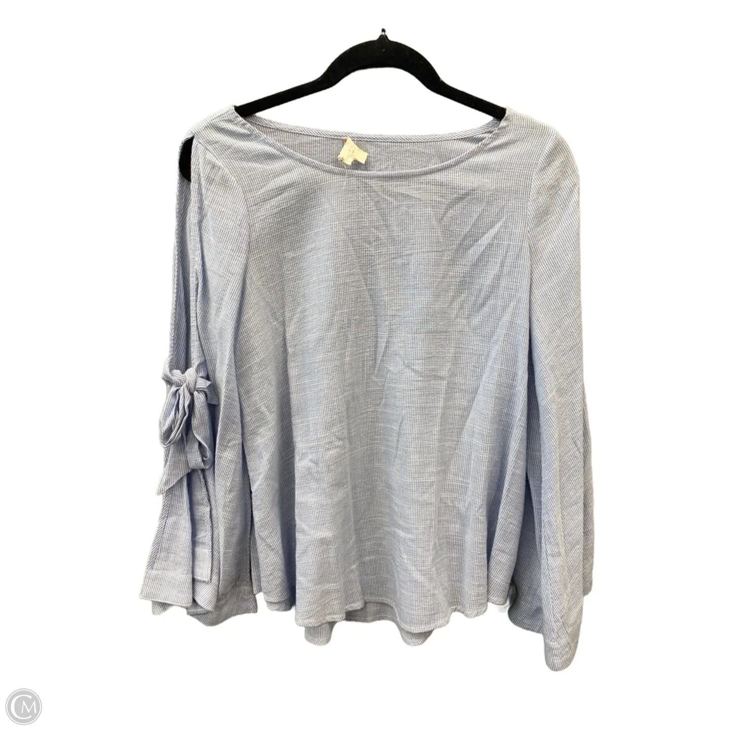 Top Long Sleeve By Hem & Thread In Blue, Size: S