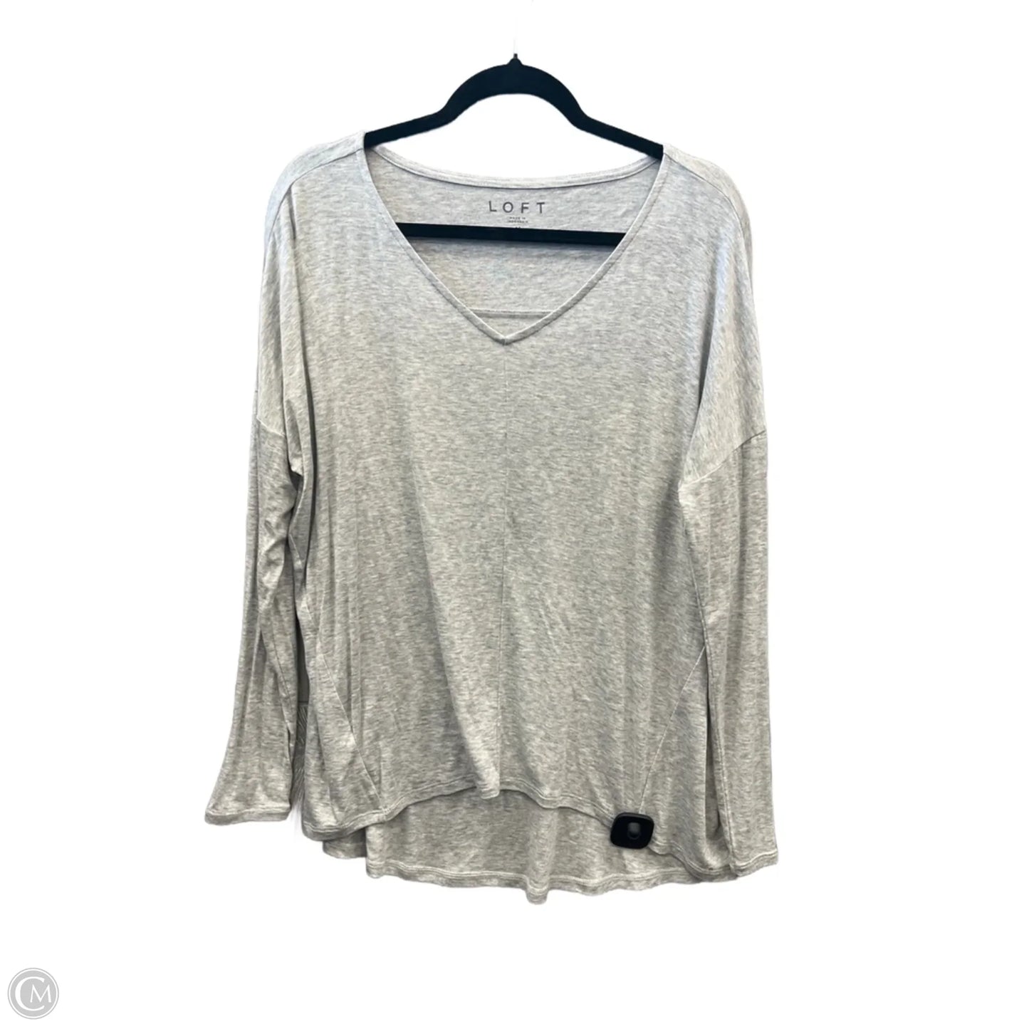 Top Long Sleeve By Loft In Grey, Size: M