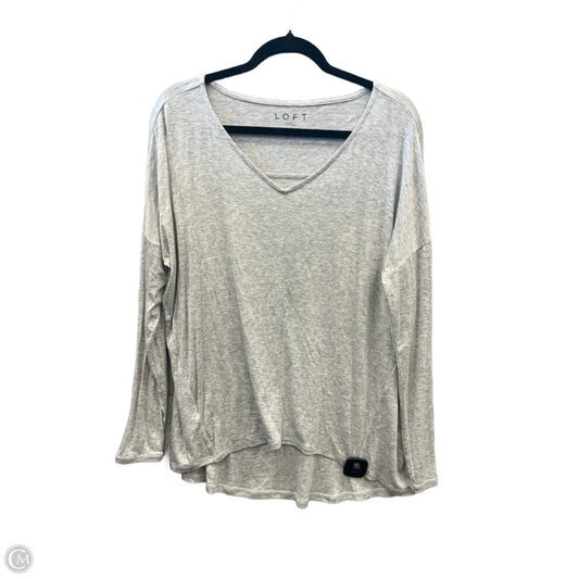 Top Long Sleeve By Loft In Grey, Size: M
