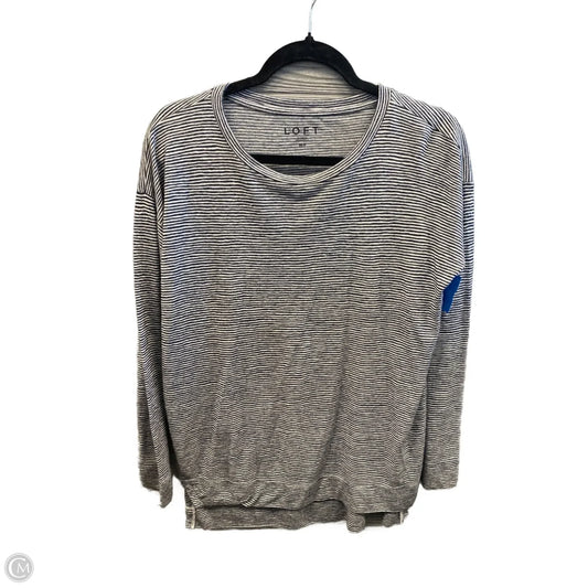 Top Long Sleeve By Loft In Striped Pattern, Size: M