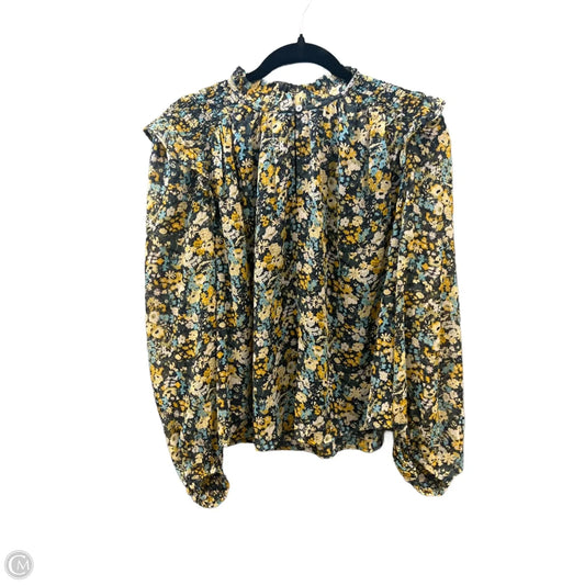 Top Long Sleeve By Loft In Floral Print, Size: M