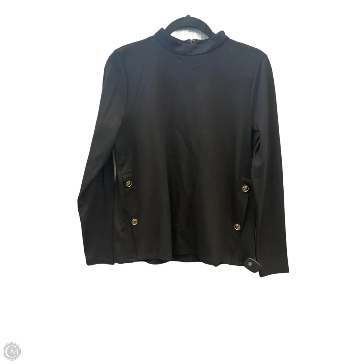 Top Long Sleeve By Ann Taylor In Black, Size: S