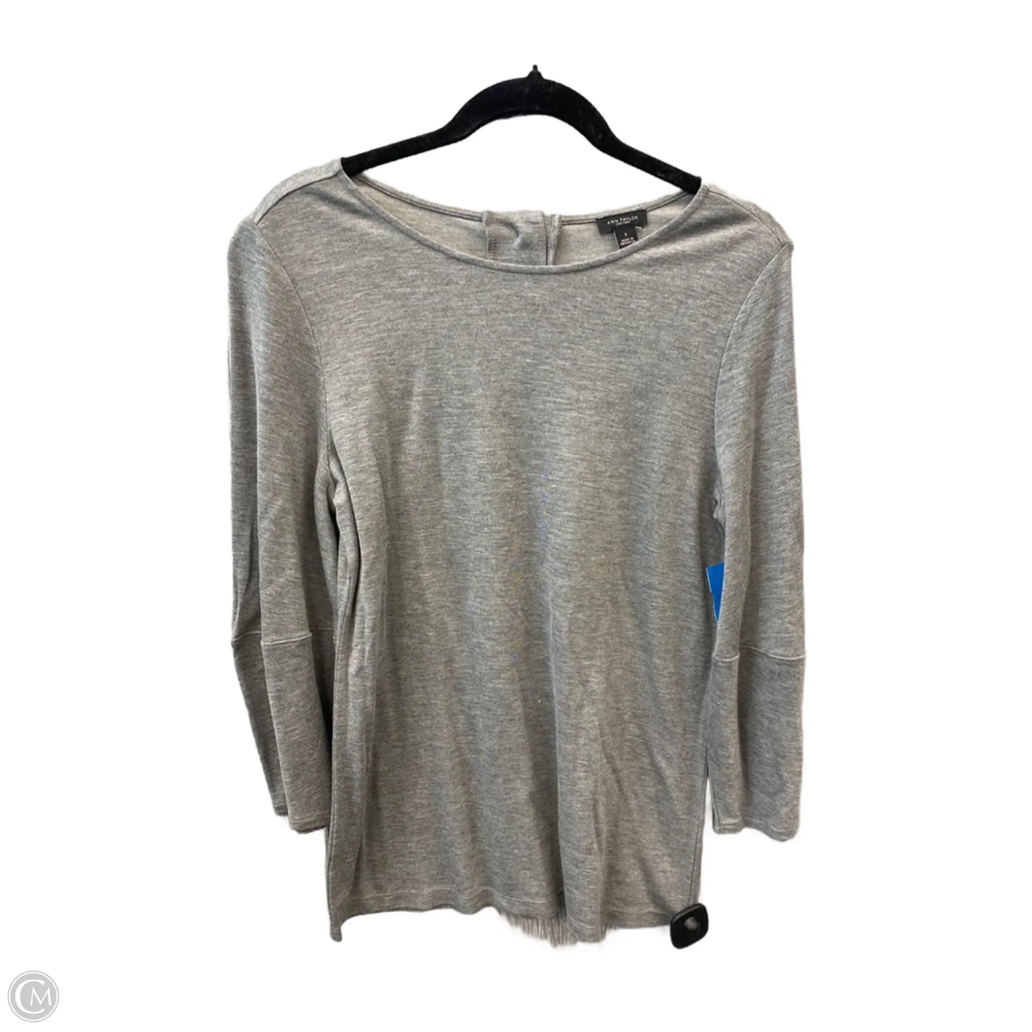 Top Long Sleeve By Ann Taylor In Grey, Size: S