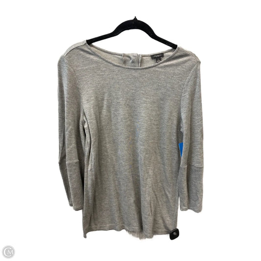 Top Long Sleeve By Ann Taylor In Grey, Size: S