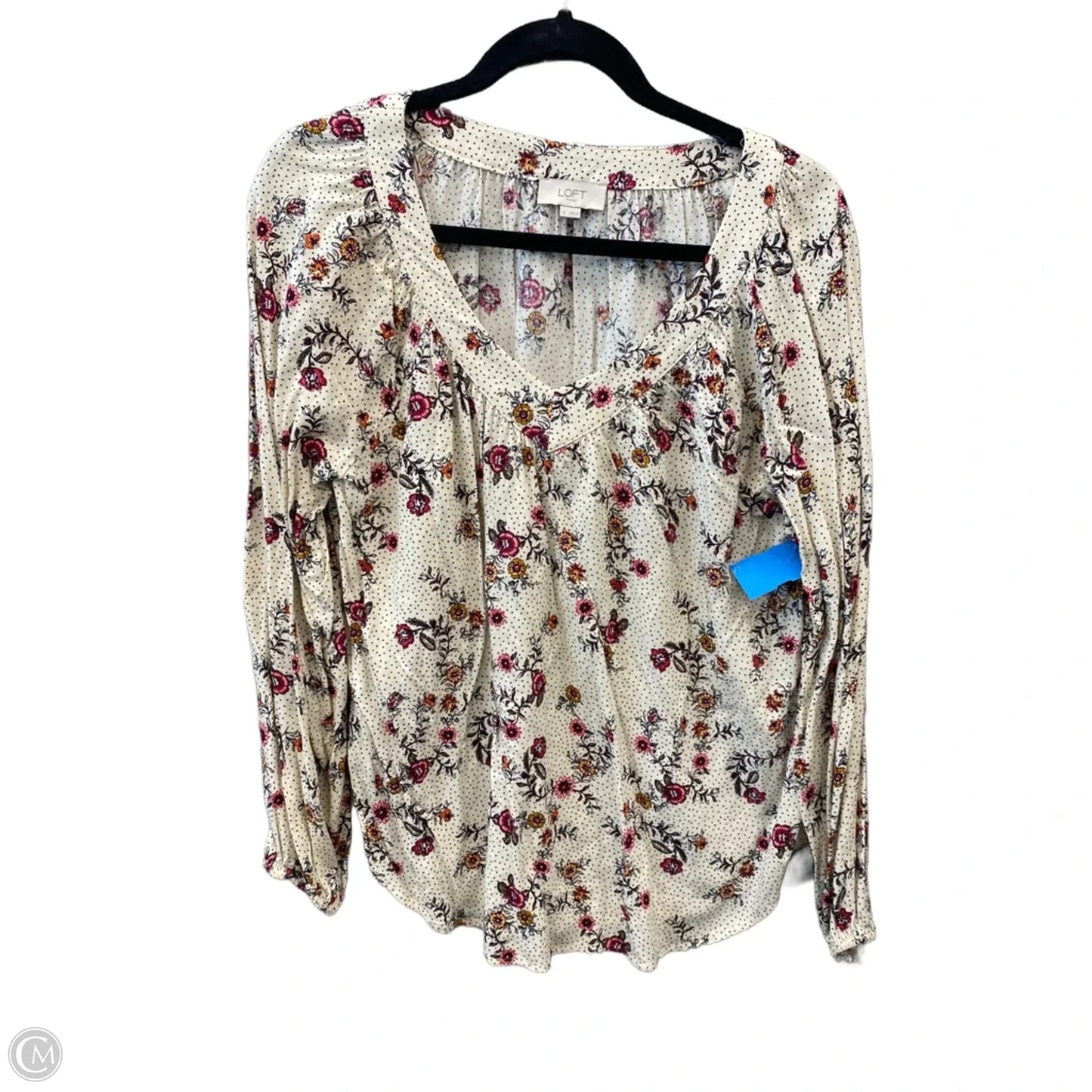 Top Long Sleeve By Loft In Cream, Size: S