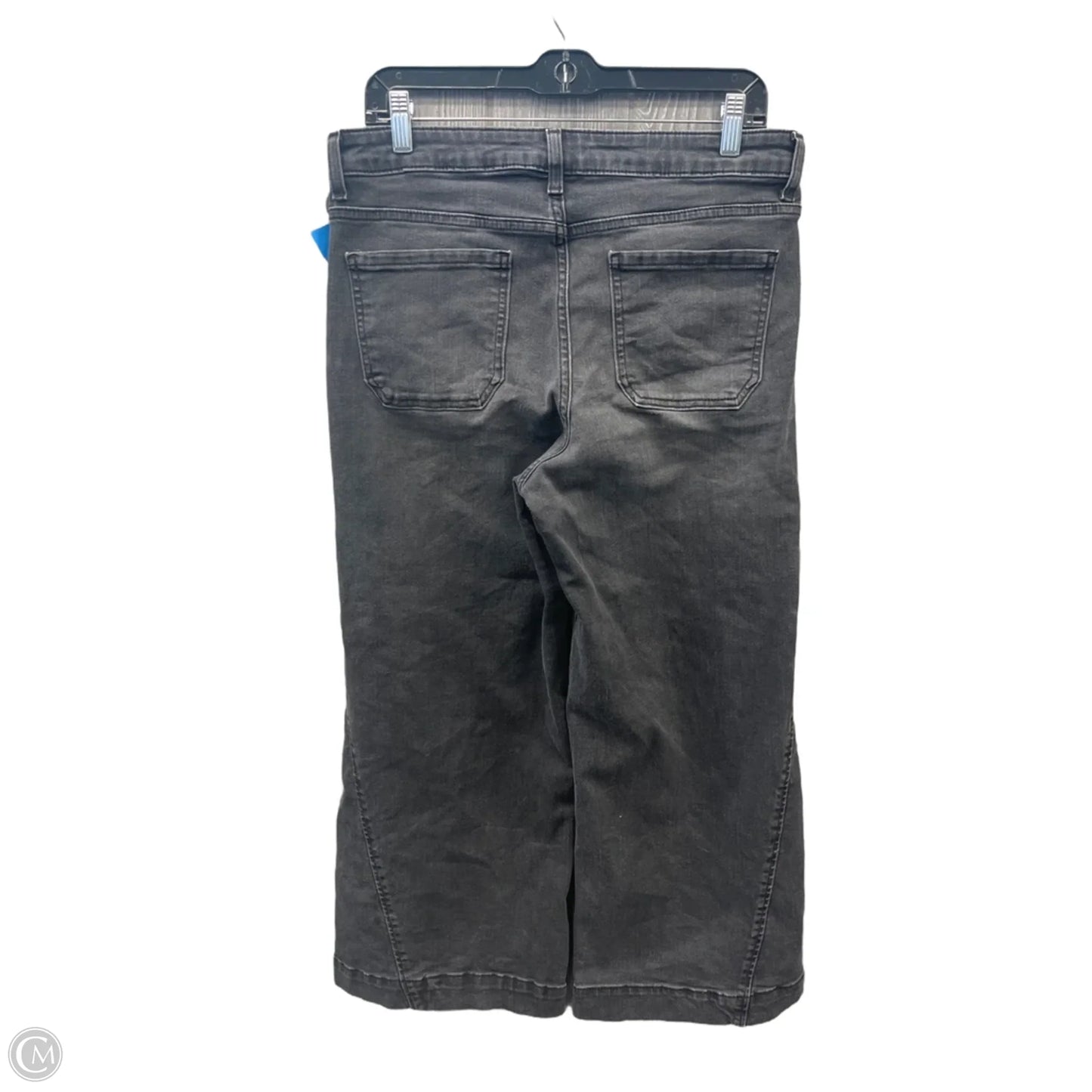 Jeans Cropped By Time And Tru In Black Denim, Size: 10