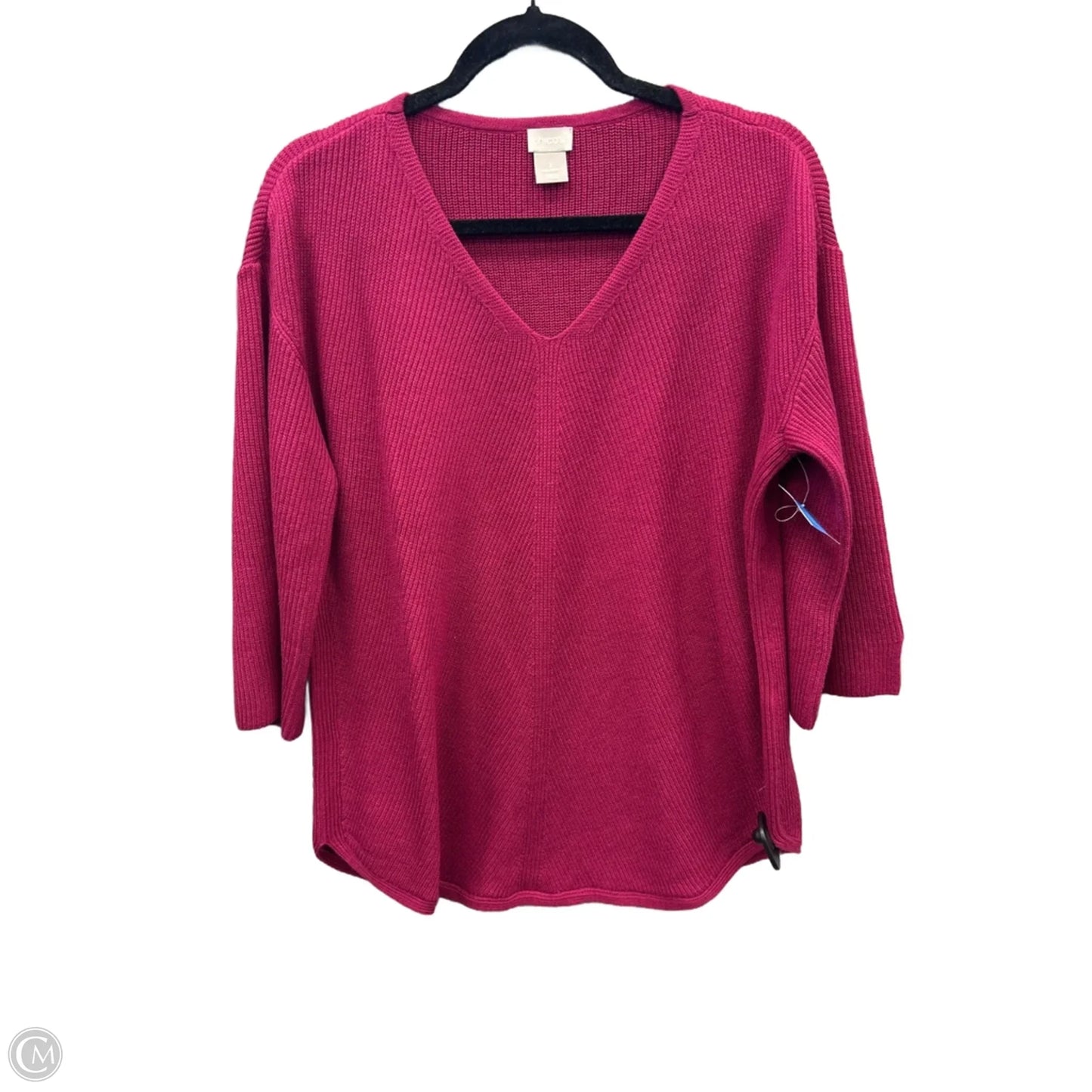 Sweater By Chicos In Pink, Size: L