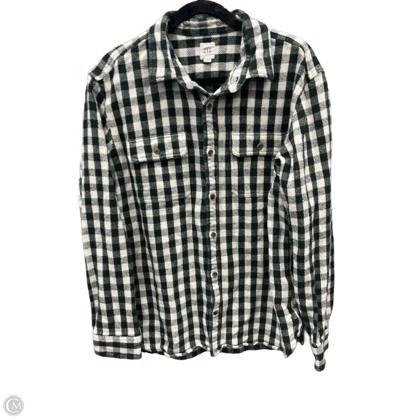 Jacket Shirt By Gap In Plaid Pattern, Size: Xl