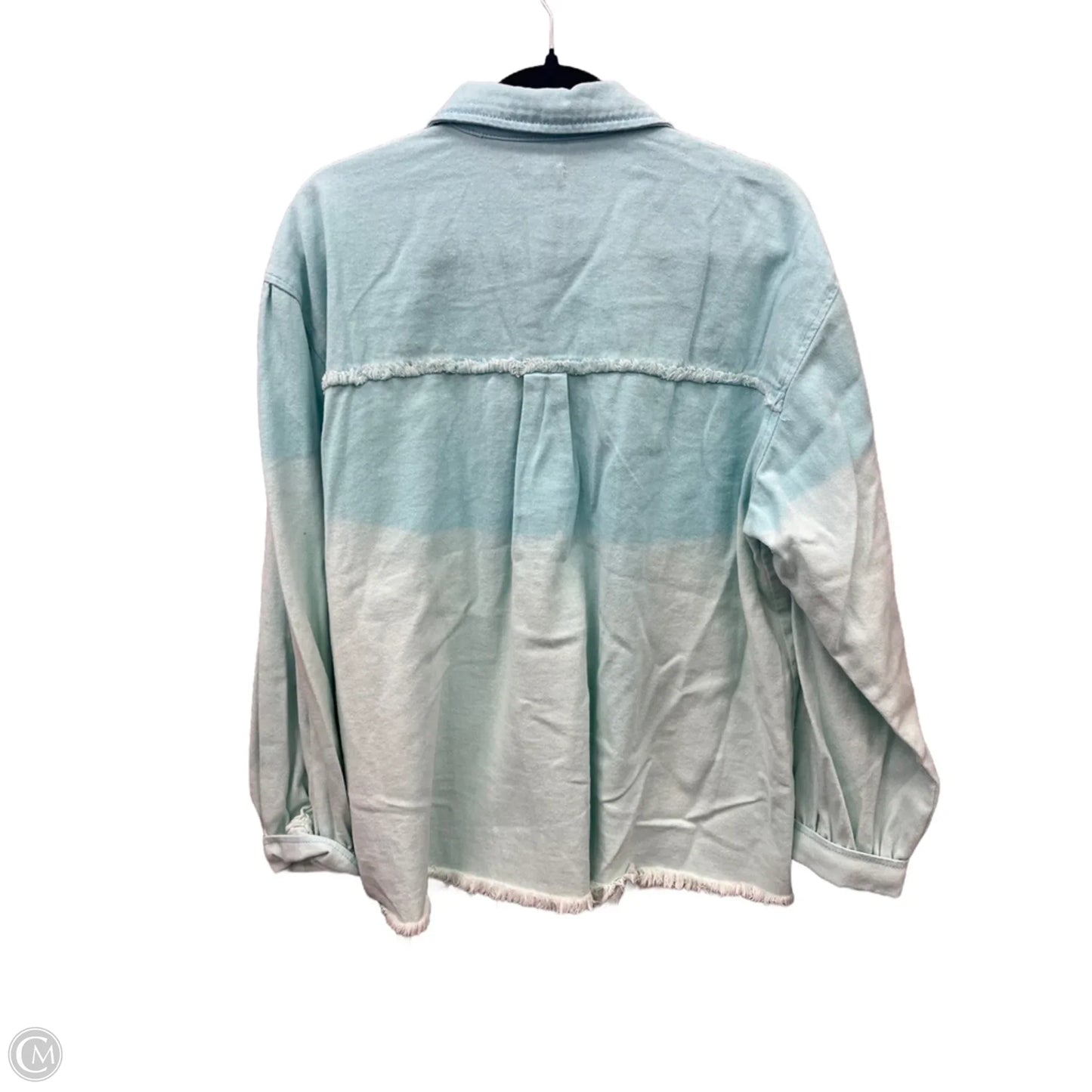 Jacket Shirt By Pol In Blue, Size: M